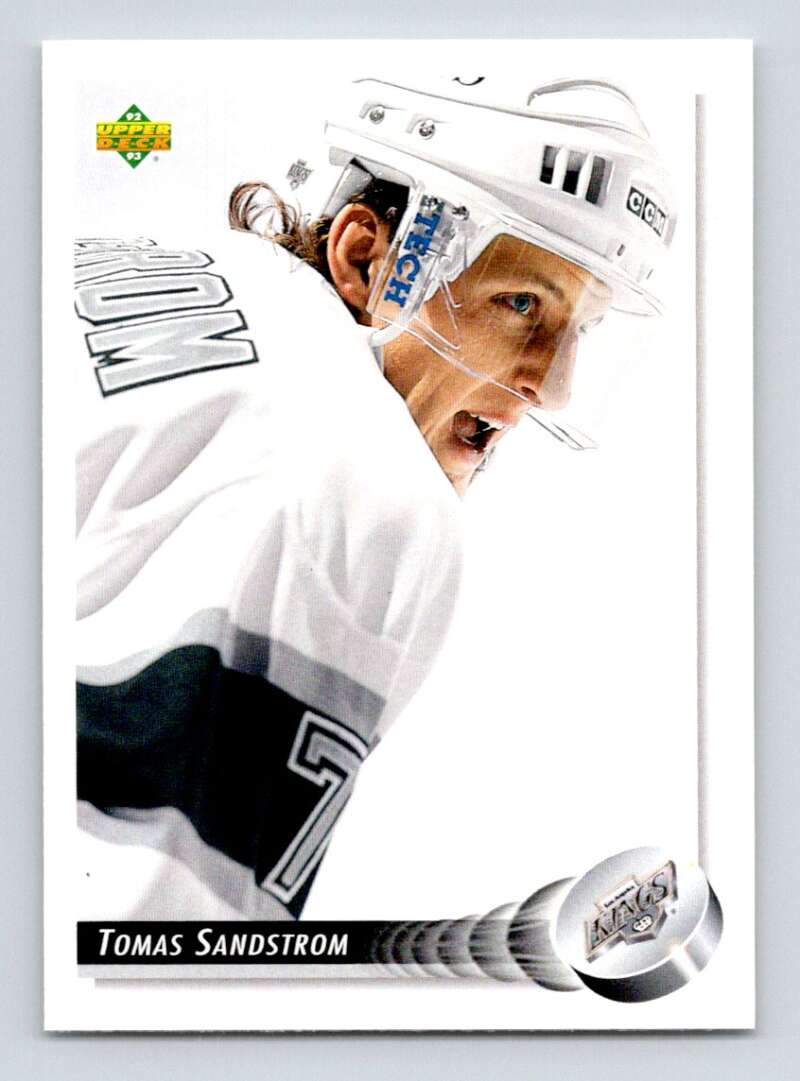1992-93 Upper Deck Hockey #424 Tomas Sandstrom Los Angeles Kings Image 1
