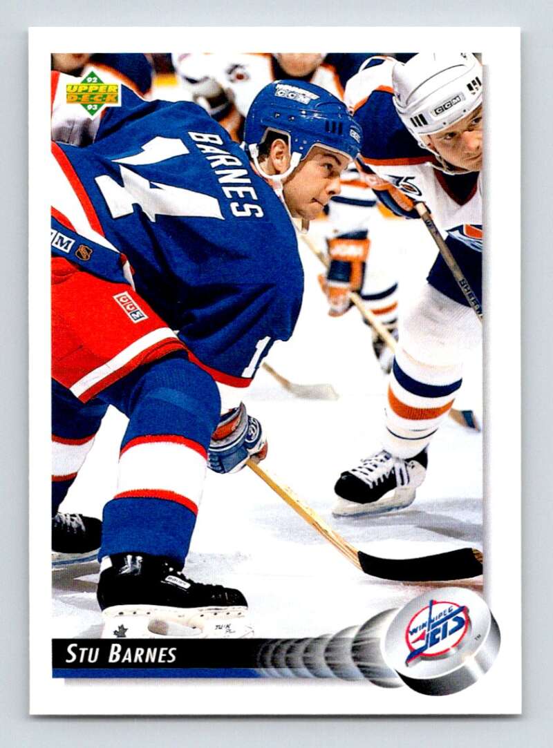 1992-93 Upper Deck Hockey #426 Stu Barnes Winnipeg Jets Image 1