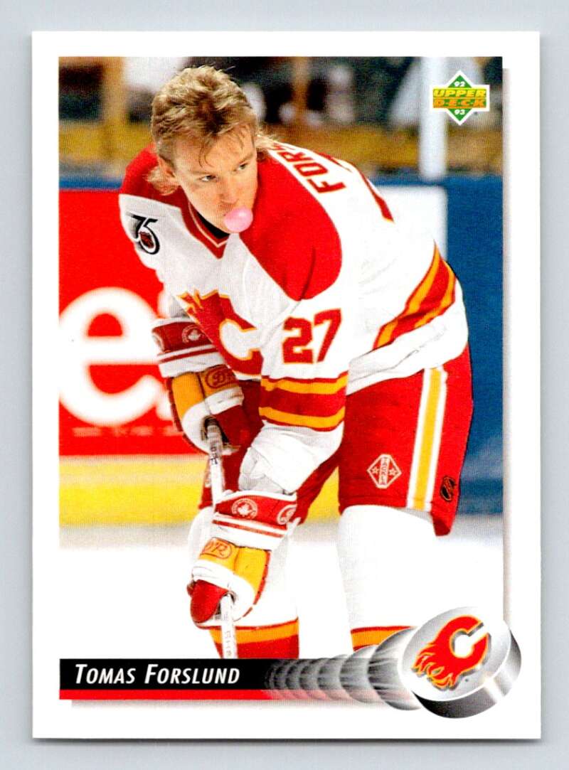 1992-93 Upper Deck Hockey #429 Tomas Forslund Calgary Flames Image 1