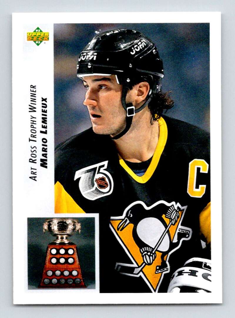 1992-93 Upper Deck Hockey #433 Mario Lemieux Pittsburgh Penguins Image 1