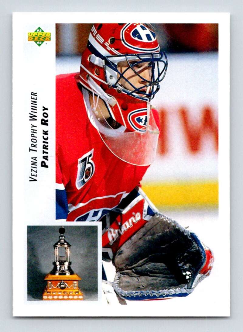 1992-93 Upper Deck Hockey #438 Patrick Roy Montreal Canadiens Image 1
