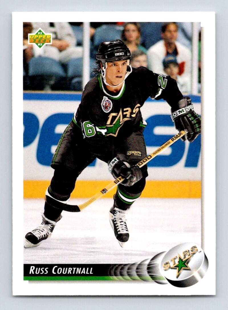 1992-93 Upper Deck Hockey #441 Russ Courtnall Minnesota North Stars Image 1
