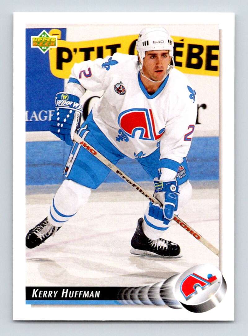 1992-93 Upper Deck Hockey #444 Kerry Huffman Quebec Nordiques Image 1