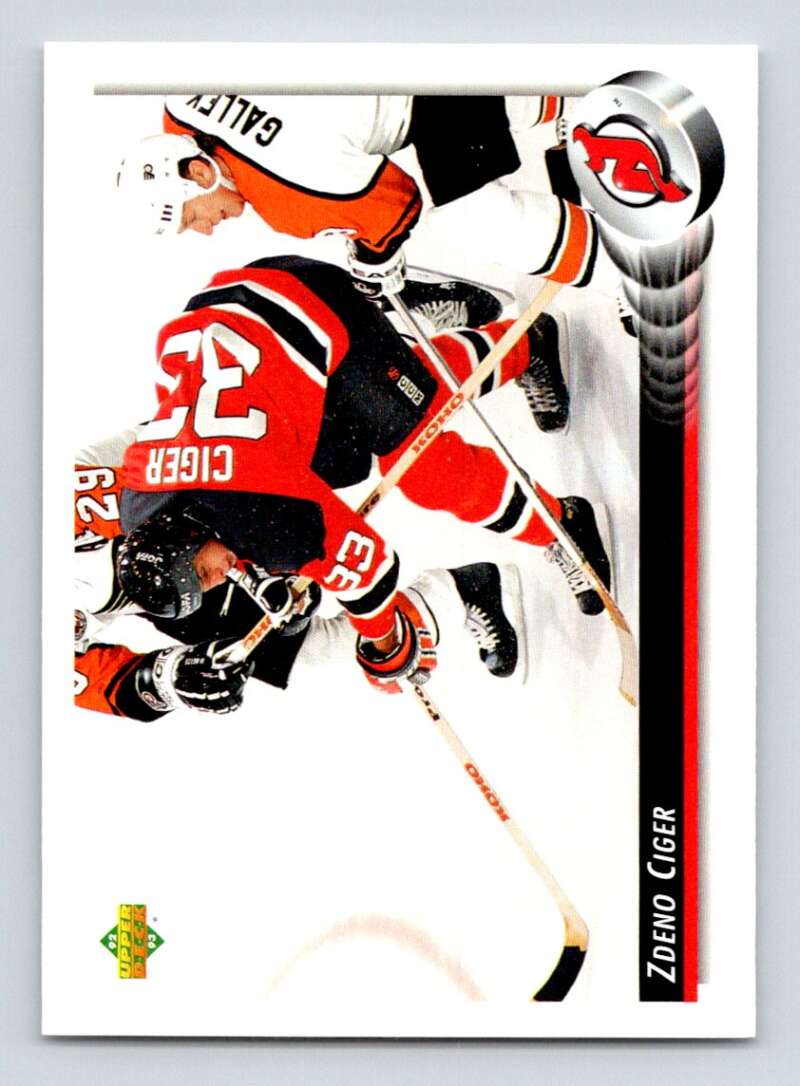 1992-93 Upper Deck Hockey #457 Zdeno Ciger New Jersey Devils Image 1