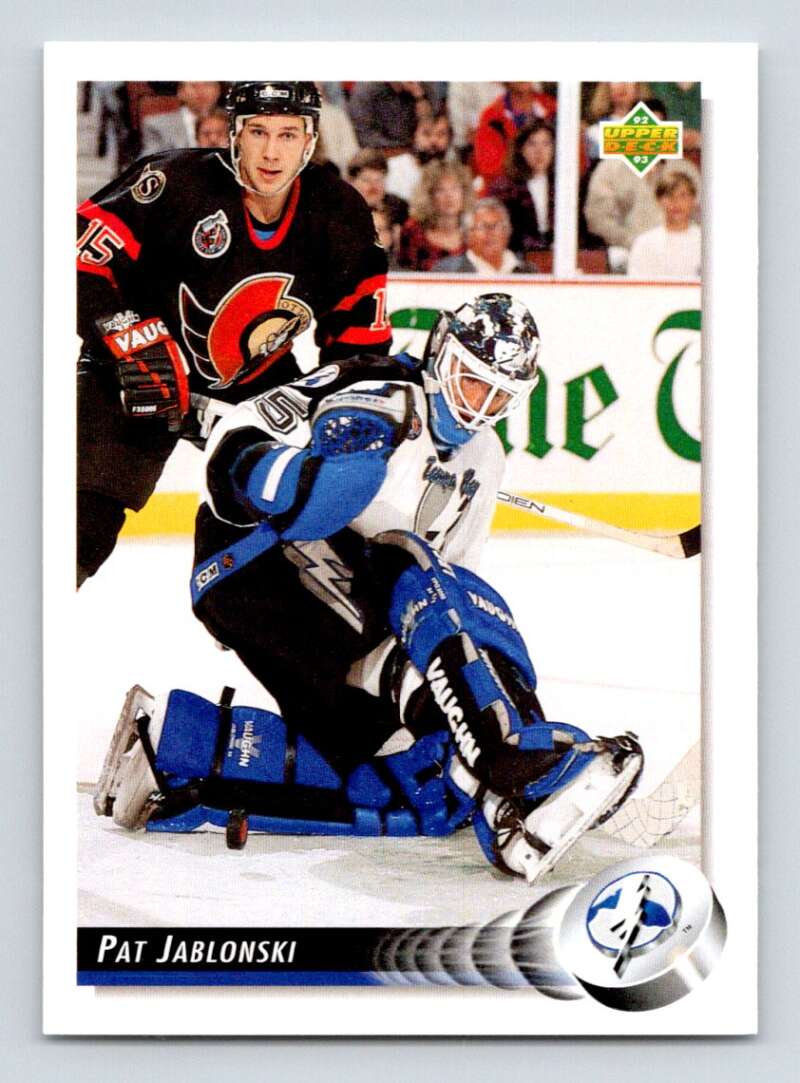 1992-93 Upper Deck Hockey #458 Pat Jablonski Tampa Bay Lightning Image 1