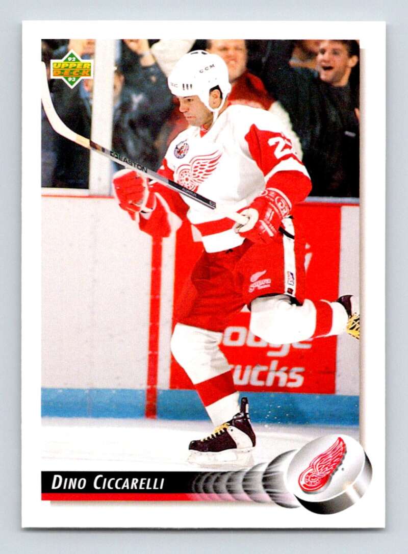 1992-93 Upper Deck Hockey #461 Dino Ciccarelli Detroit Red Wings Image 1