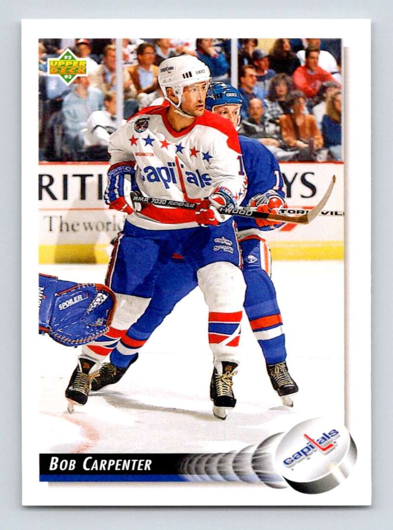 1992-93 Upper Deck Hockey #478 Bob Carpenter Washington Capitals Image 1