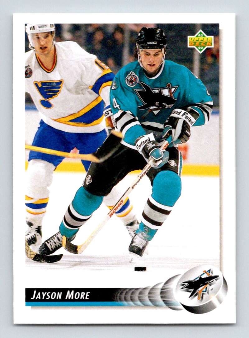 1992-93 Upper Deck Hockey #488 Jay More San Jose Sharks Image 1