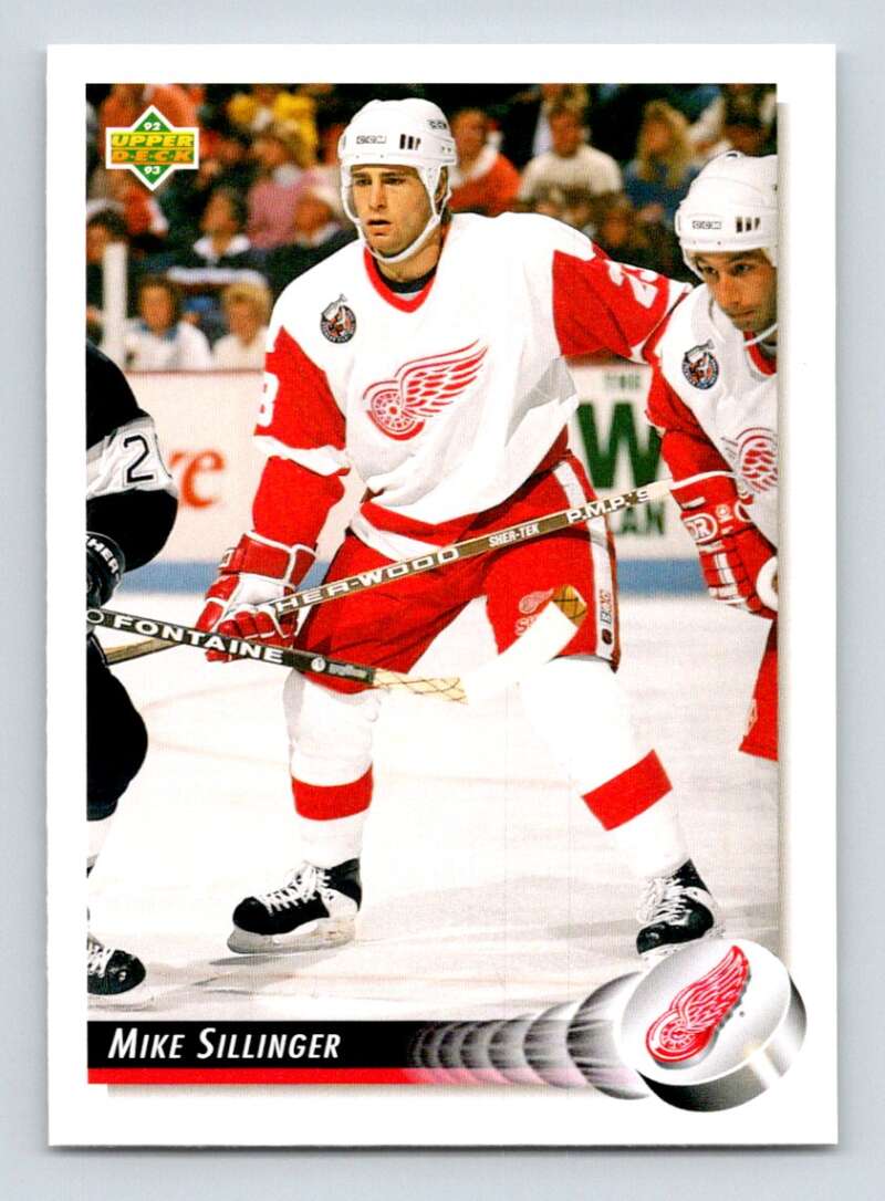 1992-93 Upper Deck Hockey #524 Mike Sillinger Detroit Red Wings Image 1