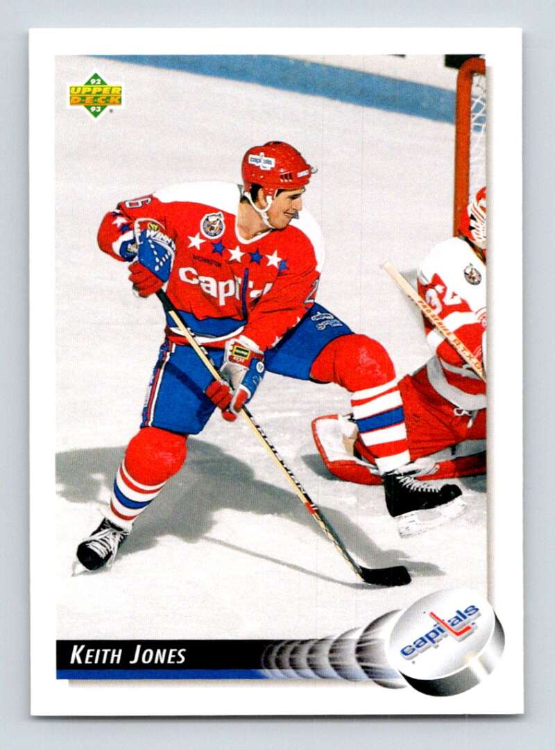 1992-93 Upper Deck Hockey #533 Keith Jones RC Rookie Washington Capitals Image 1