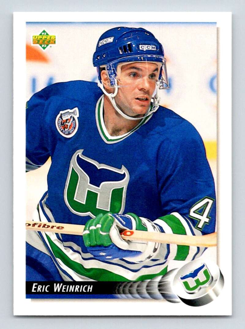 1992-93 Upper Deck Hockey #553 Eric Weinrich Hartford Whalers Image 1