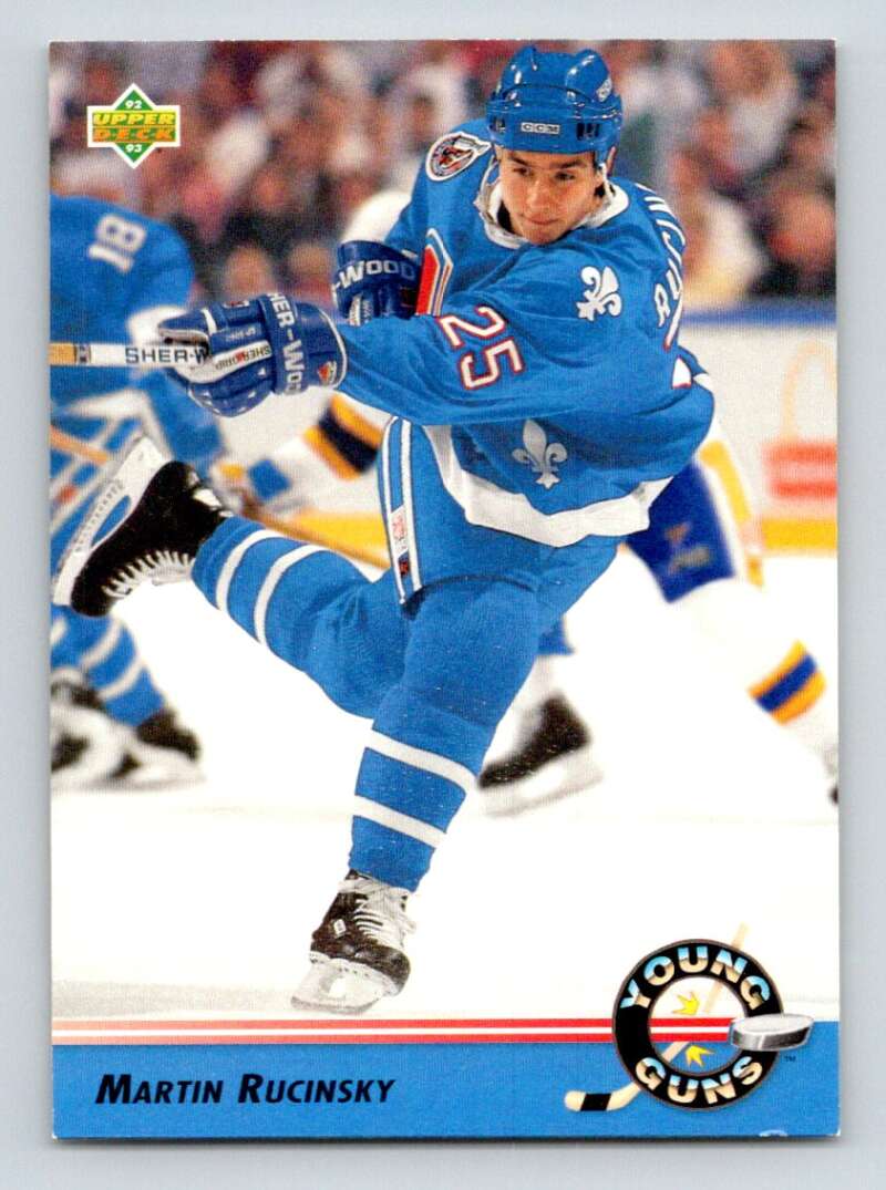 1992-93 Upper Deck Hockey #556 Martin Rucinsky YG Quebec Nordiques Image 1
