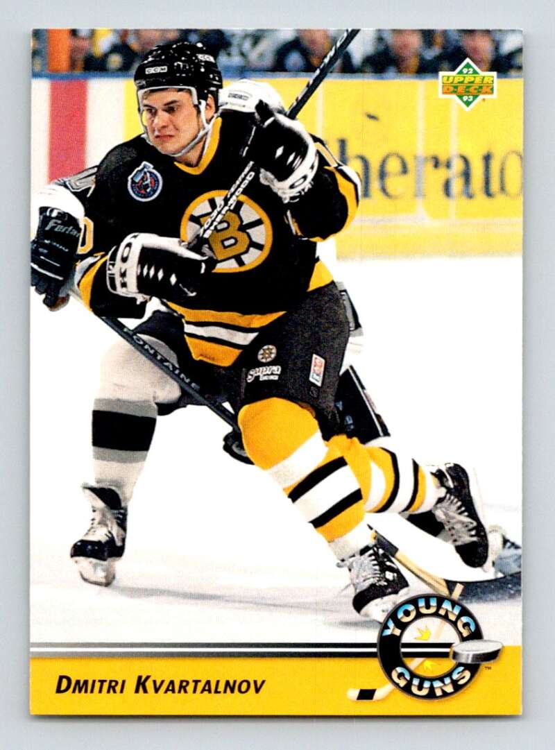 1992-93 Upper Deck Hockey #561 Dmitri Kvartalnov YG RC Rookie Boston Bruins Image 1