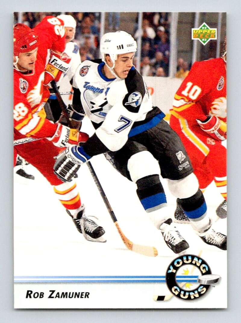 1992-93 Upper Deck Hockey #583 Rob Zamuner YG RC Rookie Tampa Bay Lightning Image 1