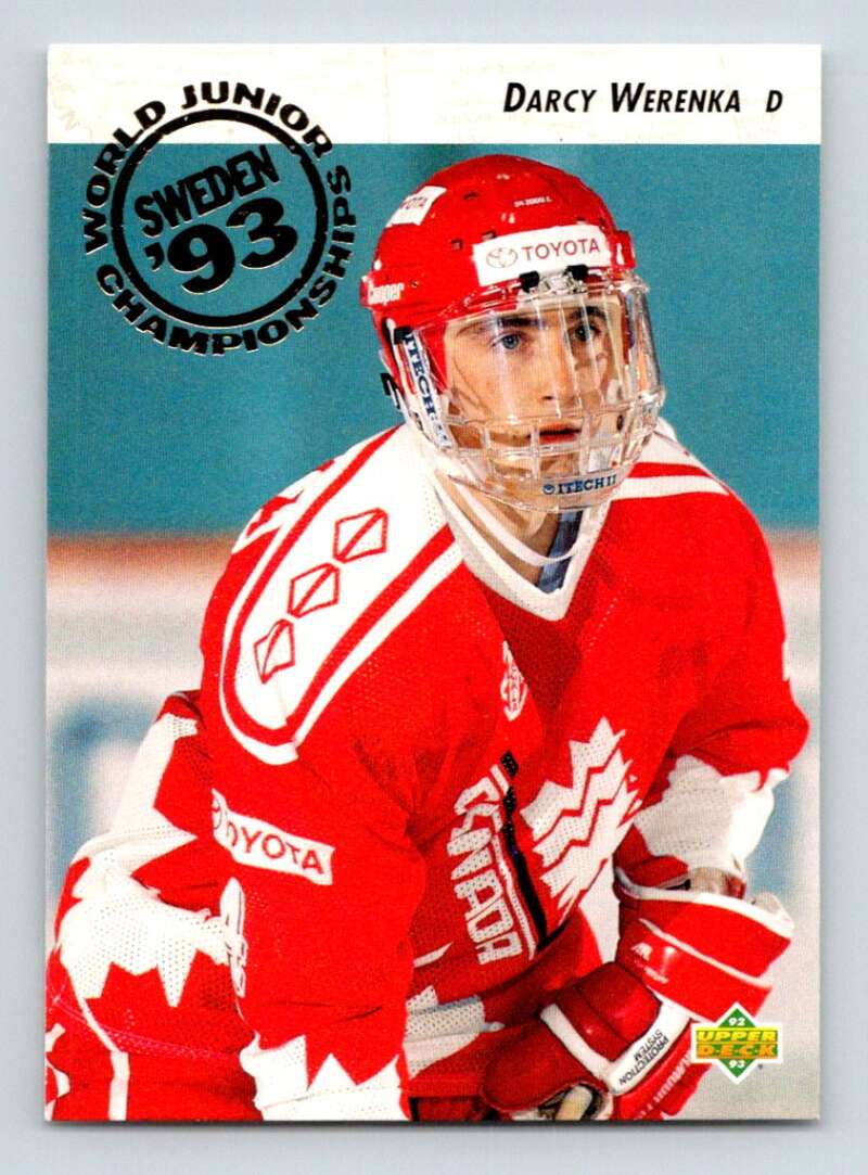 1992-93 Upper Deck Hockey #594 Darcy Werenka RC Rookie Image 1