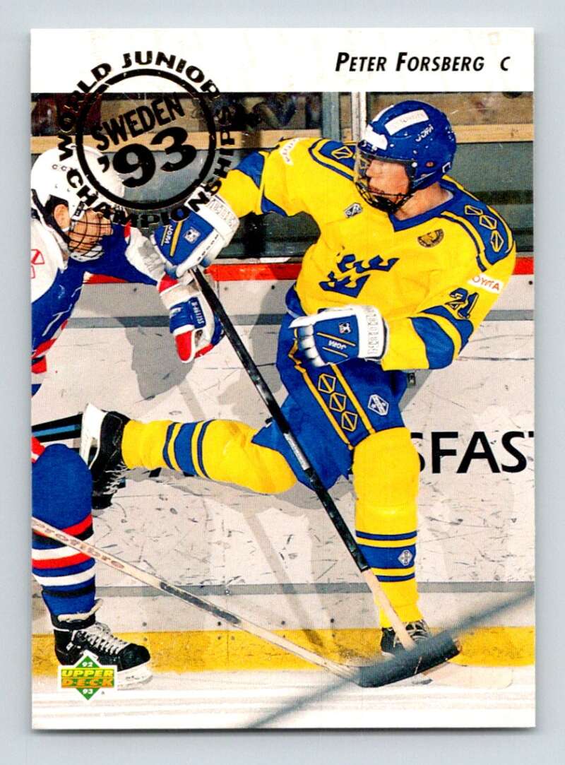1992-93 Upper Deck Hockey #595 Peter Forsberg Image 1