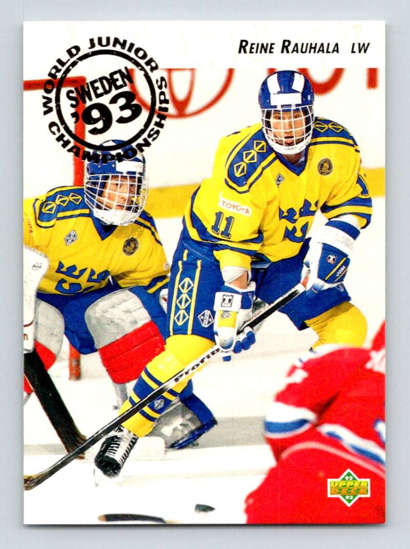 1992-93 Upper Deck Hockey #598 Reine Rauhala RC Rookie Image 1