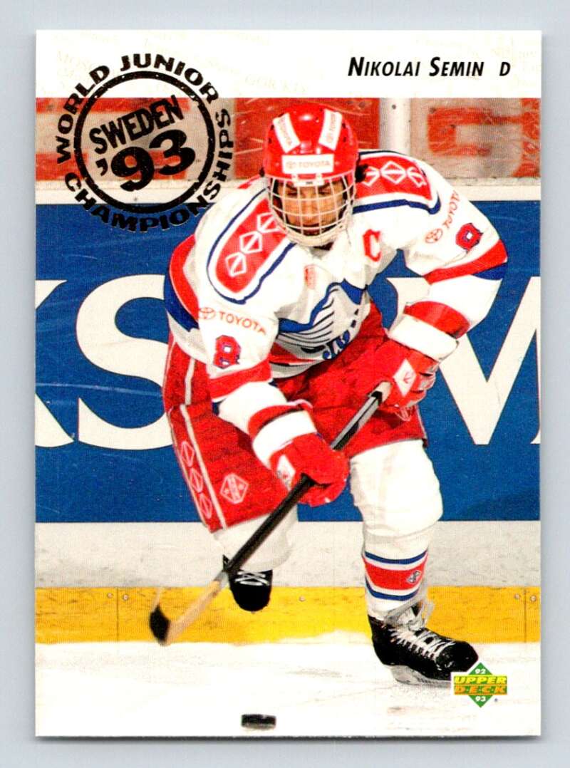 1992-93 Upper Deck Hockey #610 Nikolai Semin RC Rookie Image 1