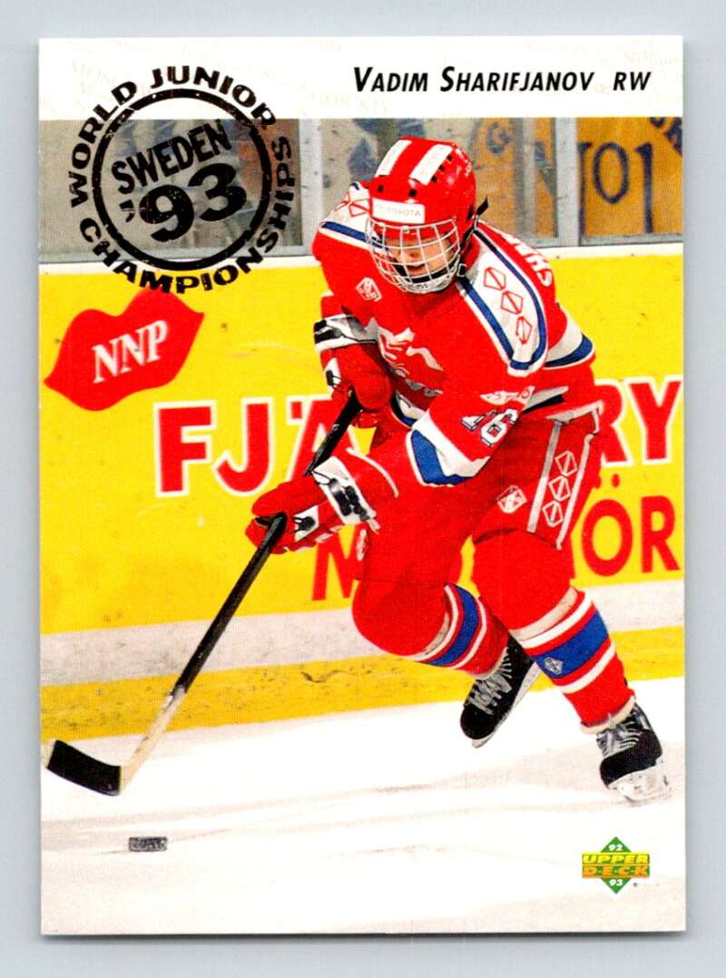 1992-93 Upper Deck Hockey #612 Vadim Sharifjanov RC Rookie Image 1