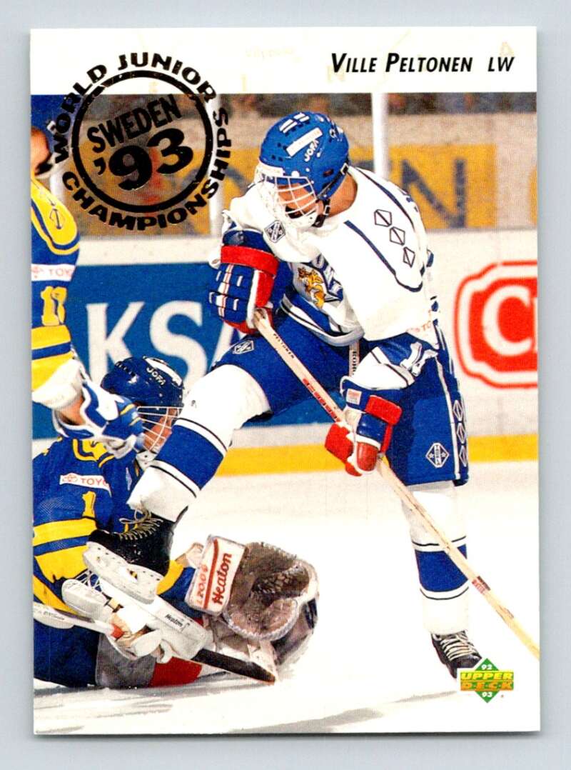1992-93 Upper Deck Hockey #616 Ville Peltonen RC Rookie Image 1