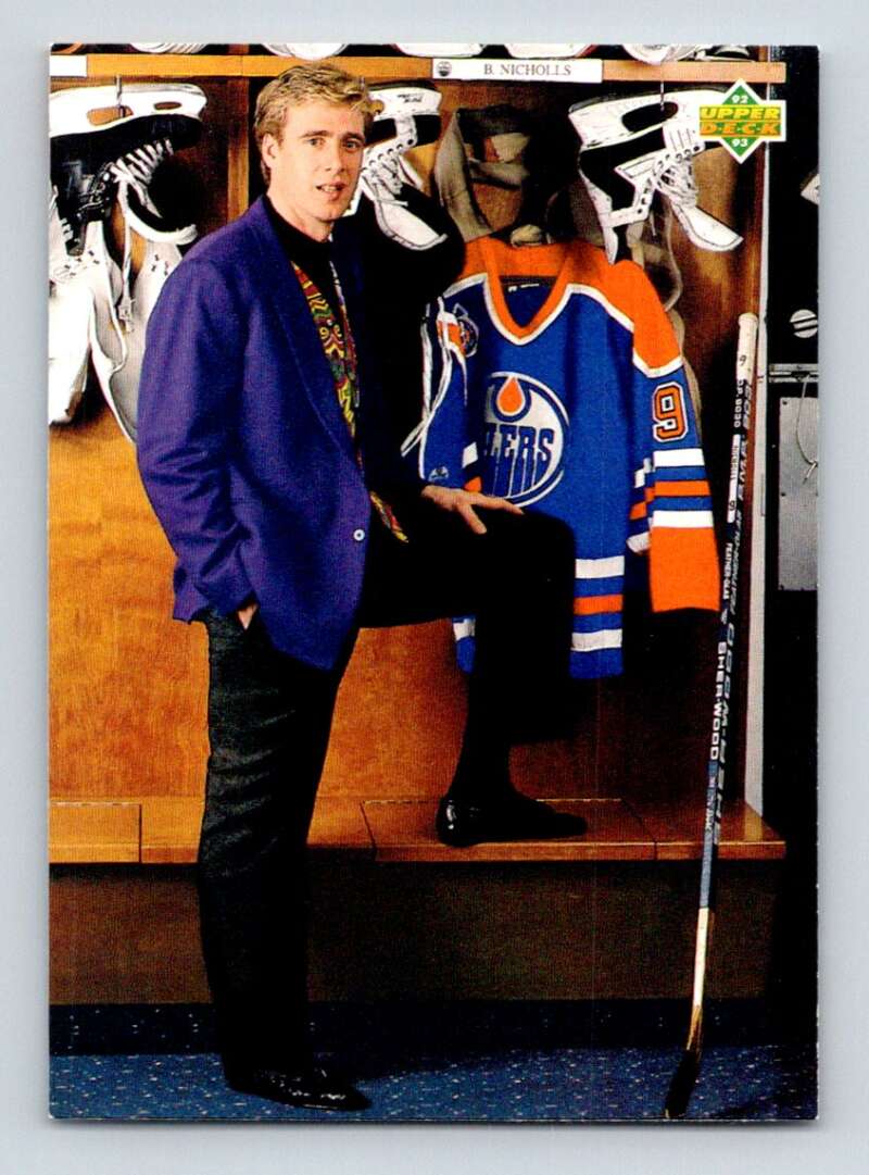 1992-93 Upper Deck Hockey #624 Bernie Nicholls Edmonton Oilers Image 1