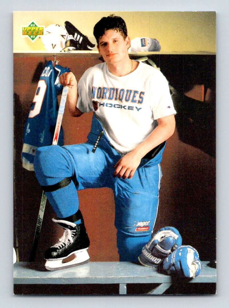 1992-93 Upper Deck Hockey #627 Mike Ricci Quebec Nordiques Image 1