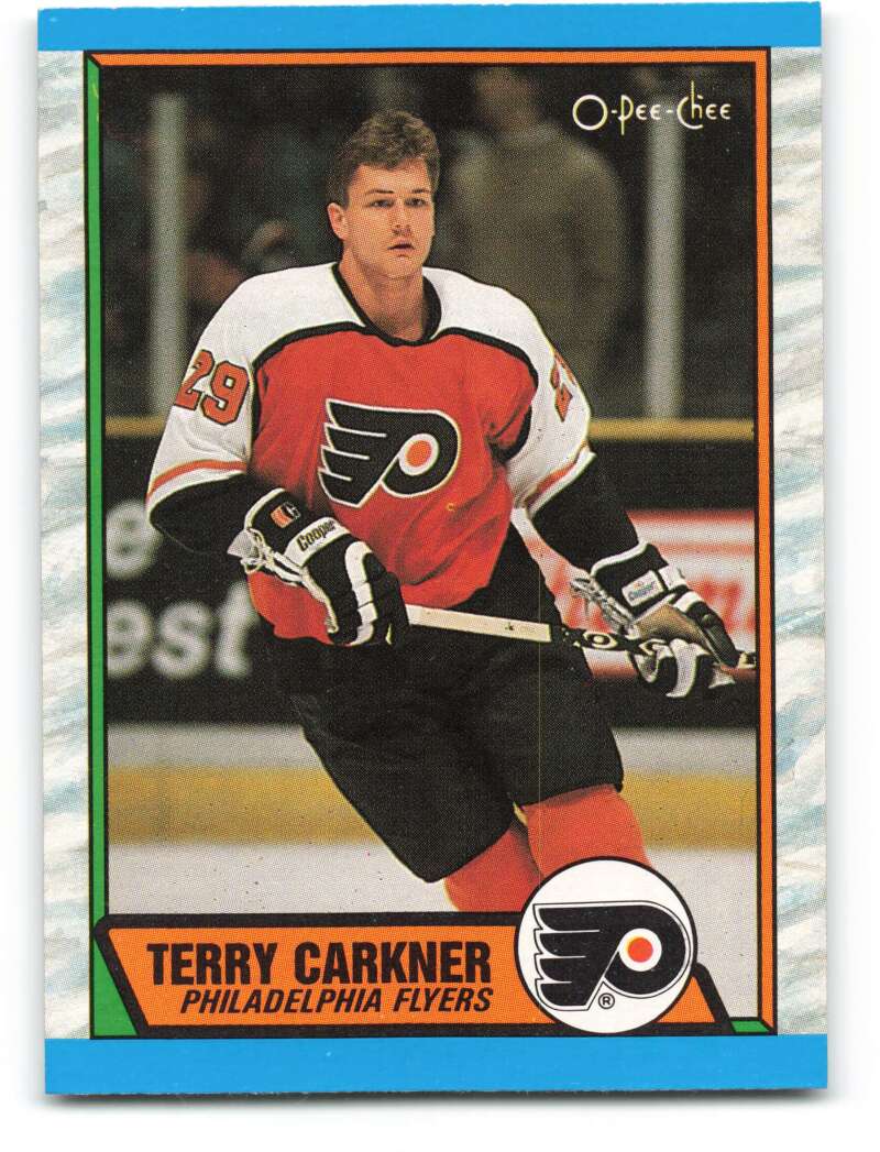 1989-90 O-Pee-Chee #3 Terry Carkner RC Rookie Philadelphia Flyers Image 1