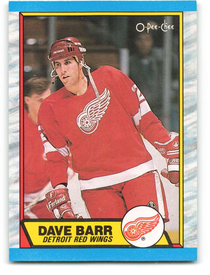 1989-90 O-Pee-Chee #13 Dave Barr Detroit Red Wings Image 1