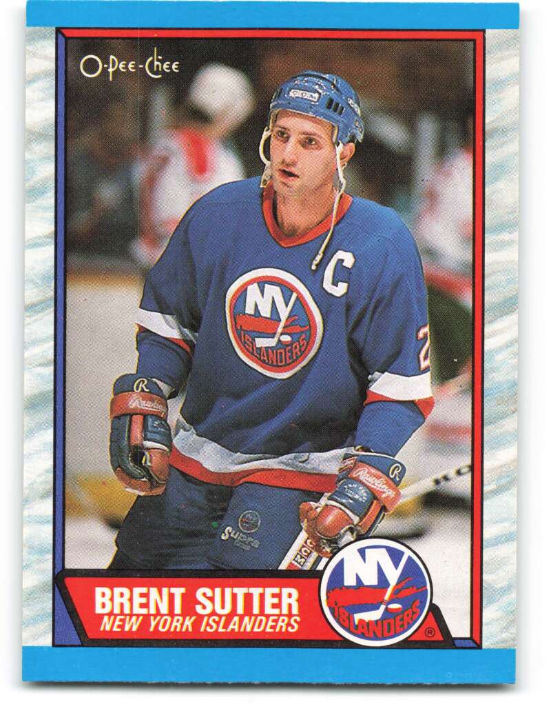1989-90 O-Pee-Chee #14 Brent Sutter New York Islanders Image 1