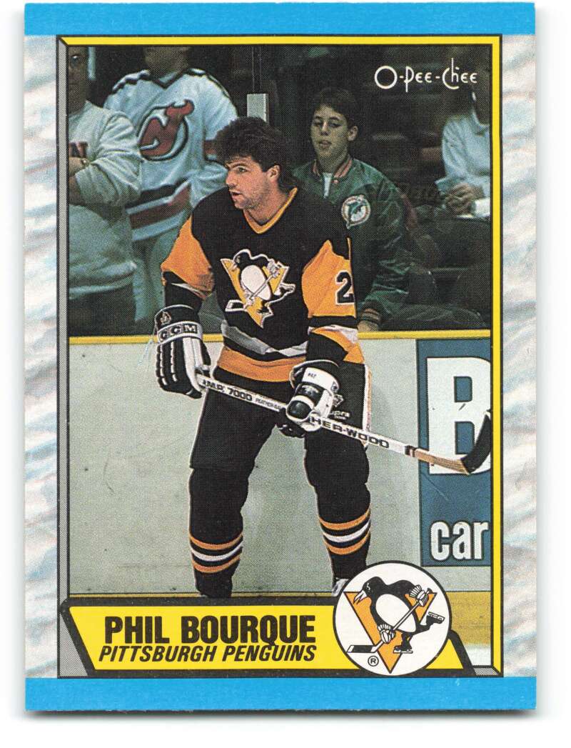 1989-90 O-Pee-Chee #19 Phil Bourque RC Rookie Boston Bruins Image 1
