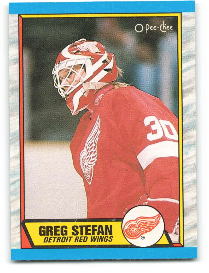 1989-90 O-Pee-Chee #23 Greg Stefan Detroit Red Wings Image 1