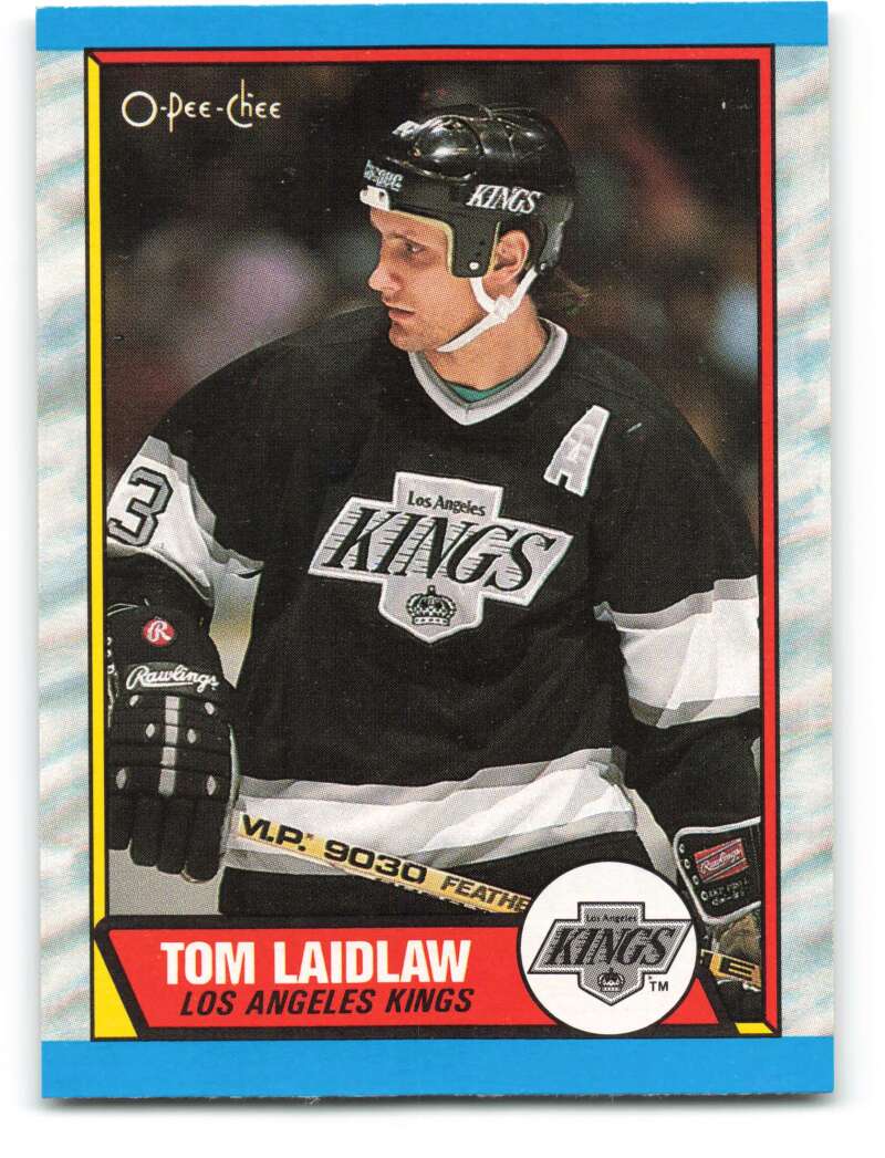 1989-90 O-Pee-Chee #34 Tom Laidlaw Los Angeles Kings Image 1