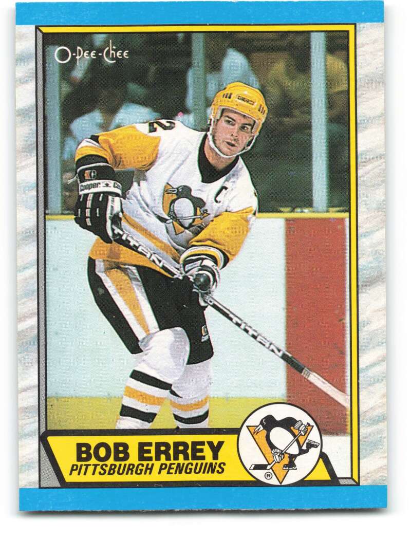 1989-90 O-Pee-Chee #50 Bob Errey RC Rookie Pittsburgh Penguins Image 1