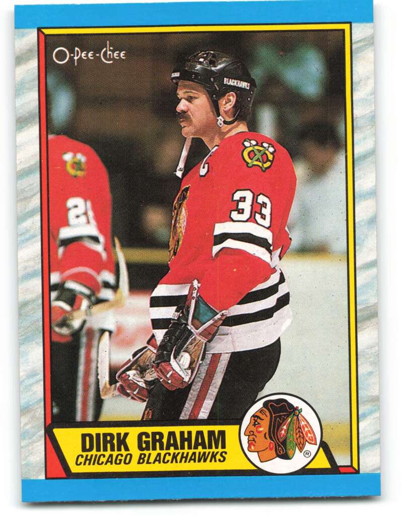 1989-90 O-Pee-Chee #52 Dirk Graham Chicago Blackhawks Image 1