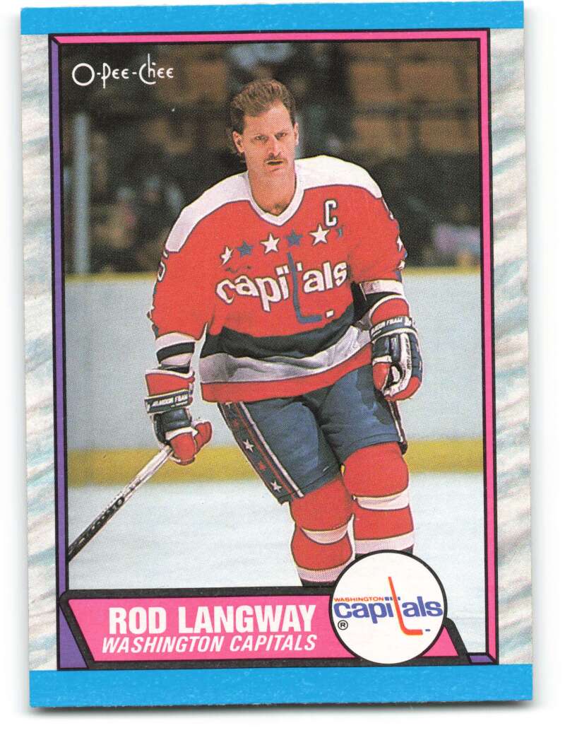 1989-90 O-Pee-Chee #55 Rod Langway Washington Capitals Image 1