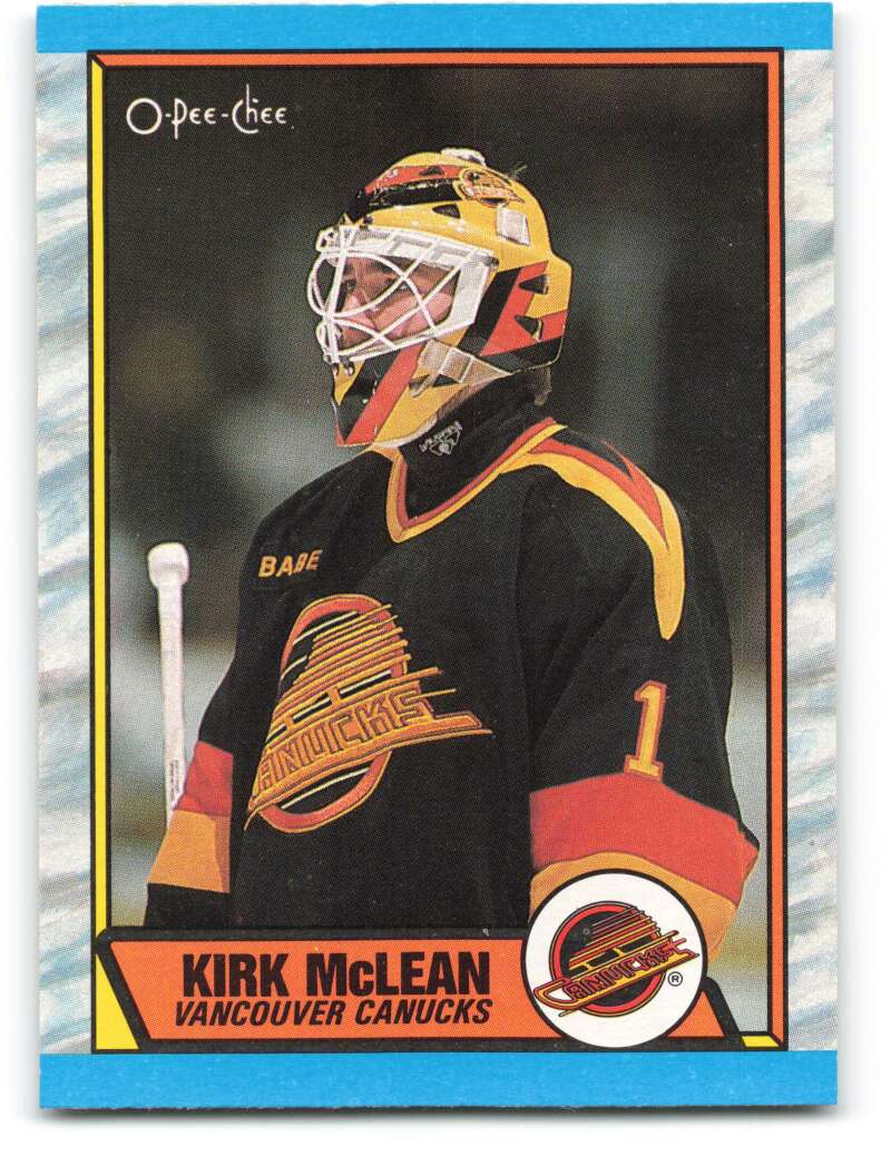 1989-90 O-Pee-Chee #61 Kirk McLean RC Rookie Vancouver Canucks Image 1