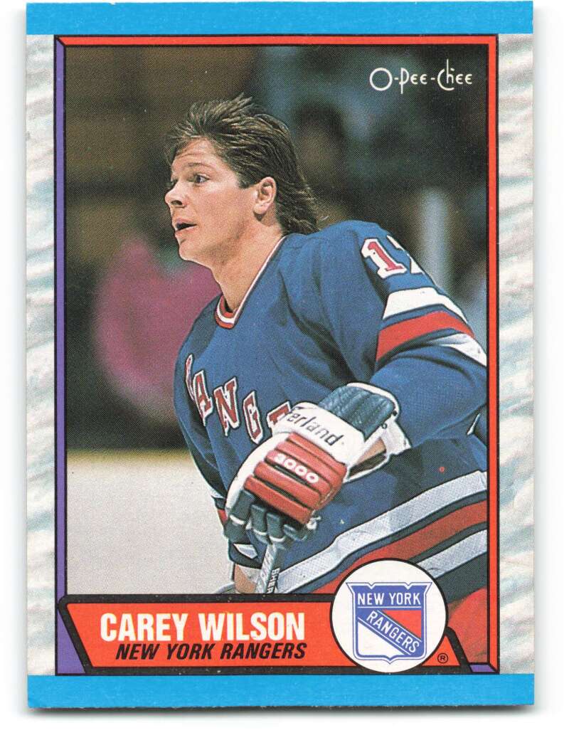 1989-90 O-Pee-Chee #66 Carey Wilson New York Rangers Image 1