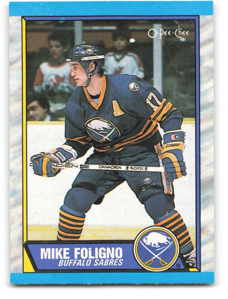 1989-90 O-Pee-Chee #78 Mike Foligno Buffalo Sabres Image 1