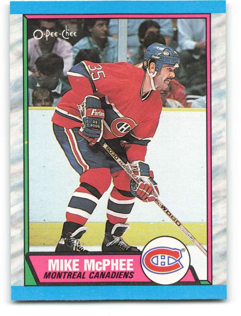 1989-90 O-Pee-Chee #84 Mike McPhee Montreal Canadiens Image 1