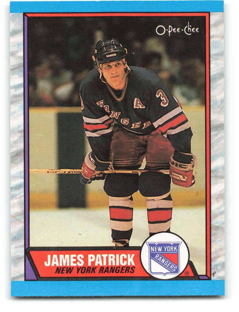 1989-90 O-Pee-Chee #90 James Patrick New York Rangers Image 1