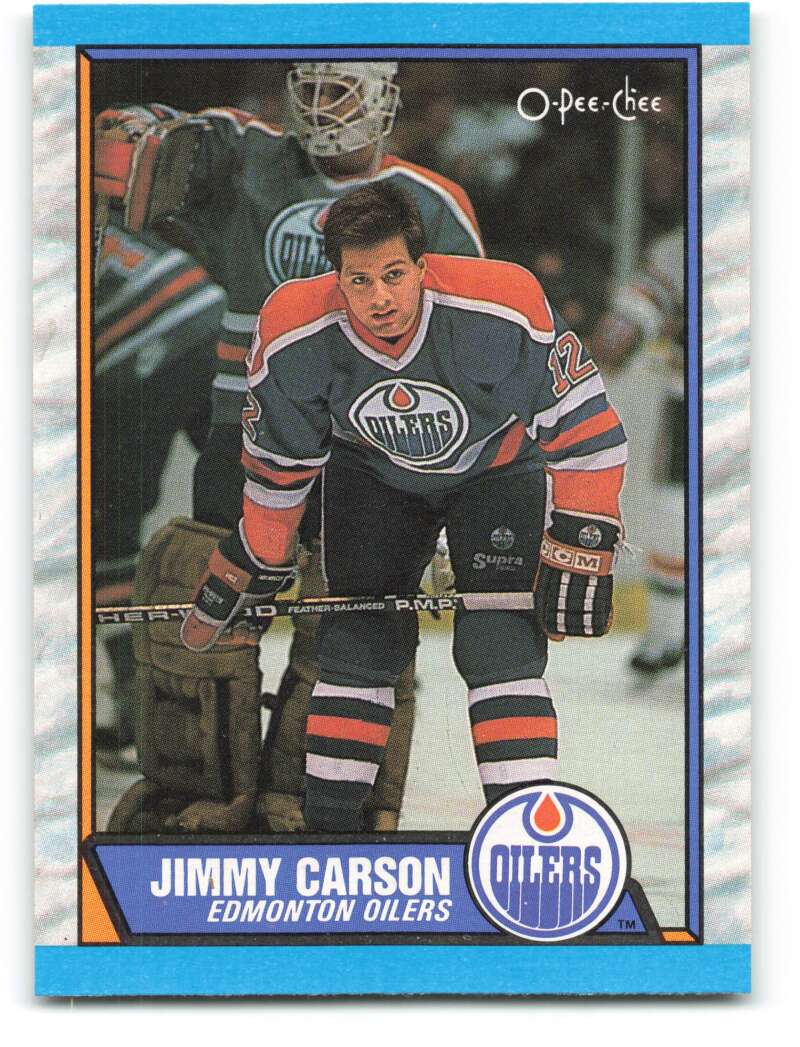 1989-90 O-Pee-Chee #127 Jimmy Carson Edmonton Oilers Image 1