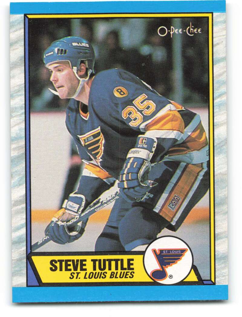 1989-90 O-Pee-Chee #157 Steve Tuttle RC Rookie St. Louis Blues Image 1