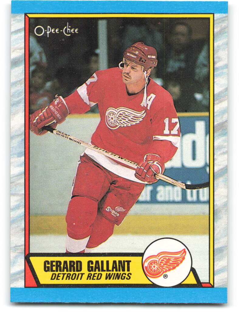 1989-90 O-Pee-Chee #172 Gerard Gallant Detroit Red Wings Image 1