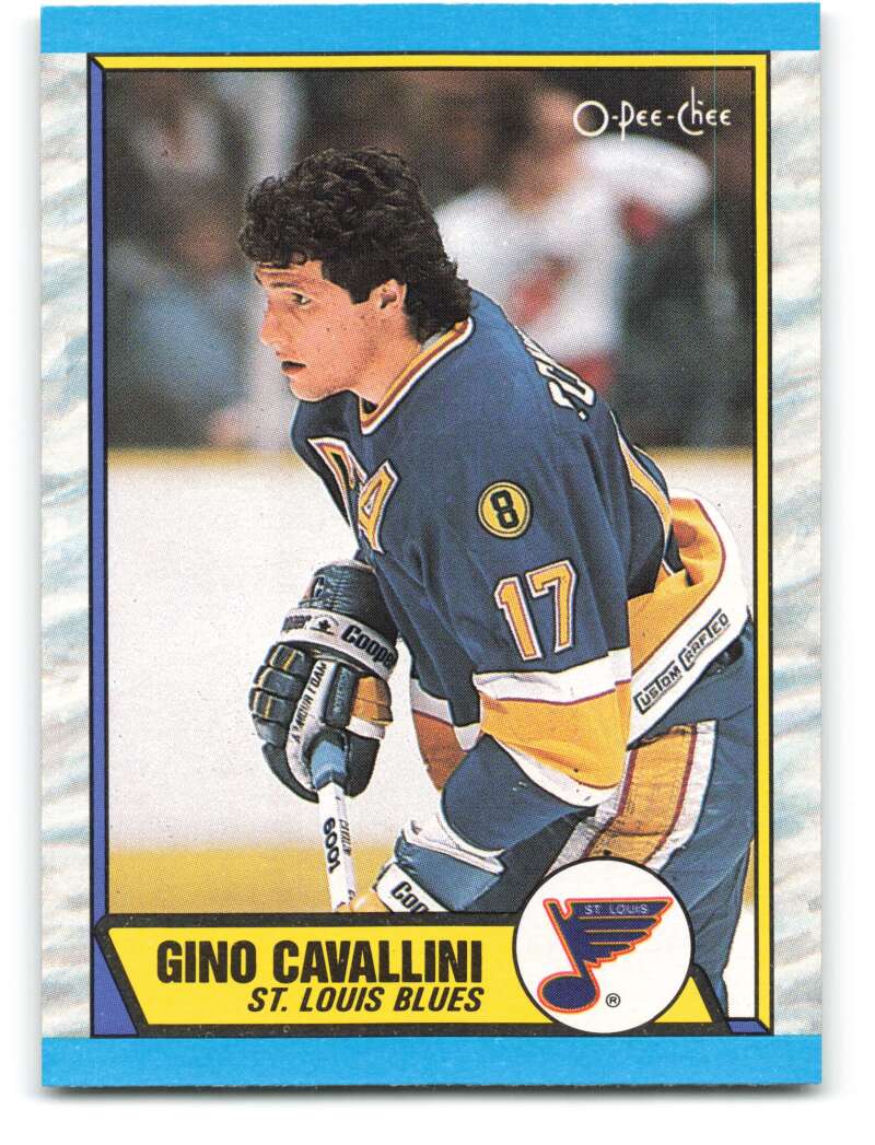 1989-90 O-Pee-Chee #176 Gino Cavallini St. Louis Blues Image 1