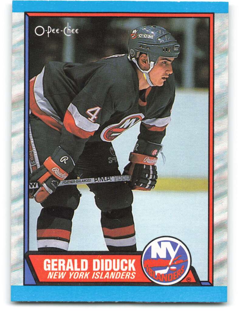 1989-90 O-Pee-Chee #182 Gerald Diduck RC Rookie New York Islanders Image 1