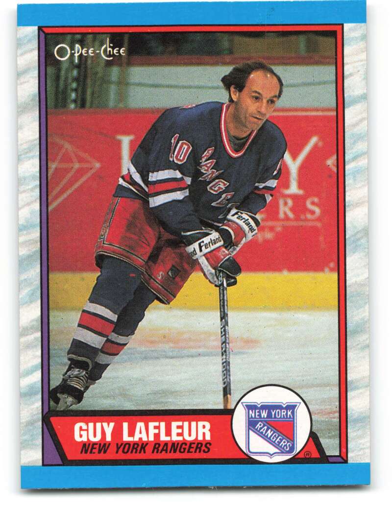 1989-90 O-Pee-Chee #189 Guy Lafleur New York Rangers Image 1