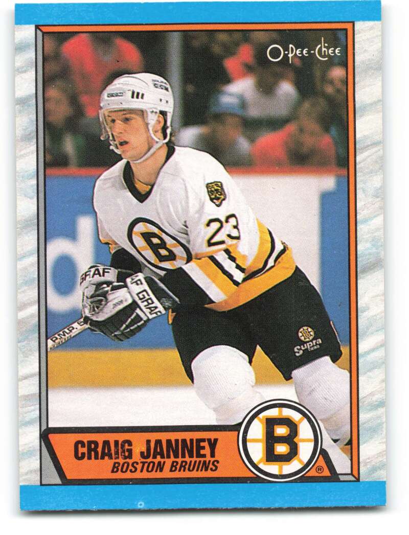1989-90 O-Pee-Chee #190 Craig Janney RC Rookie Boston Bruins Image 1