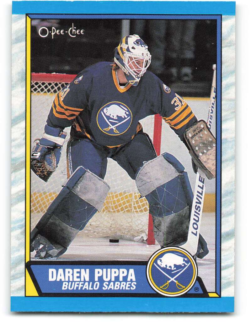 1989-90 O-Pee-Chee #200 Daren Puppa RC Rookie Buffalo Sabres Image 1
