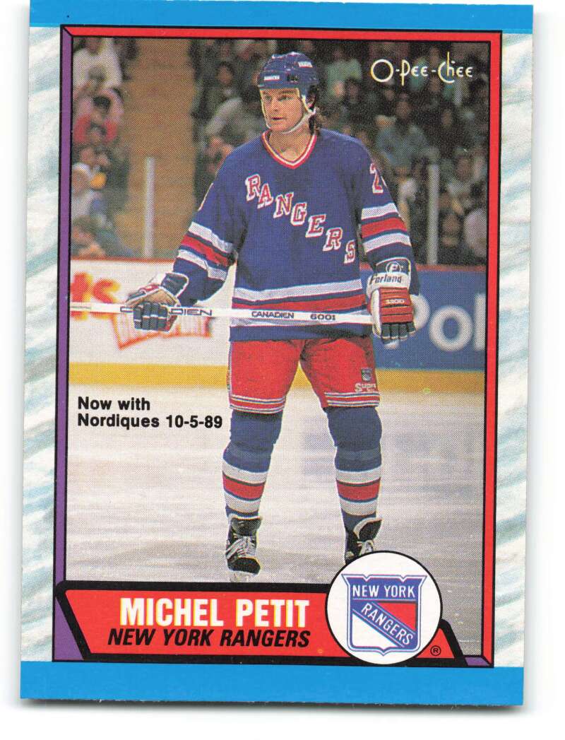 1989-90 O-Pee-Chee #251 Michel Petit New York Rangers Image 1