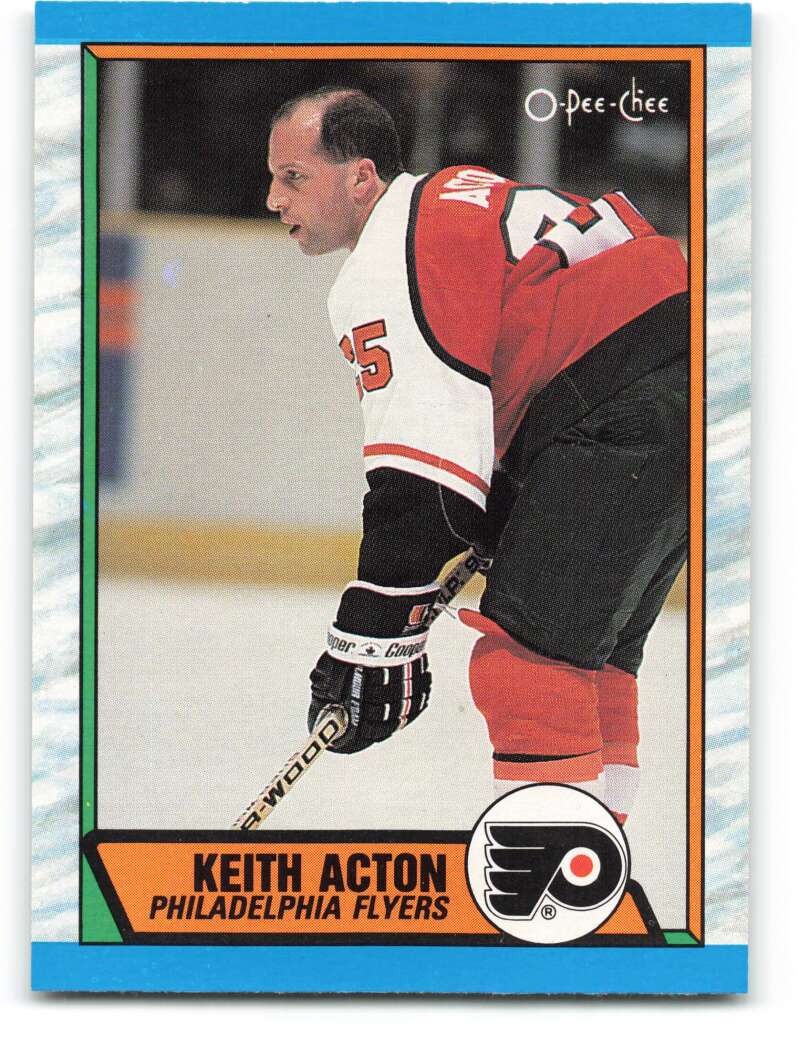 1989-90 O-Pee-Chee #254 Keith Acton Philadelphia Flyers Image 1
